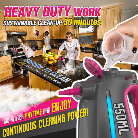 SteamFusion includes 11 accessories for versatile cleaning applications