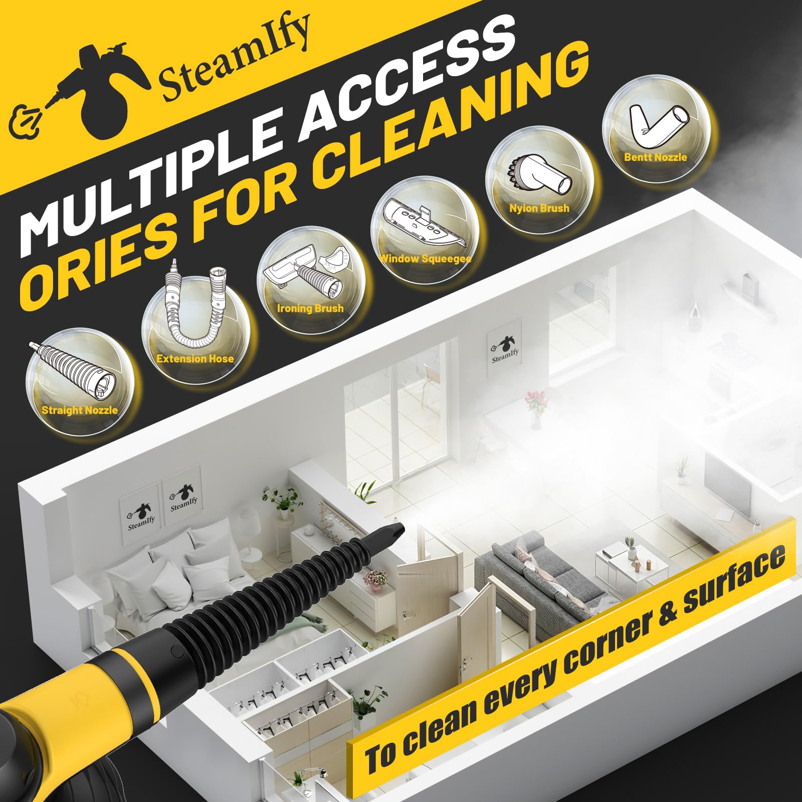 Steamify rapid heat in 3-5 minutes for quick home touch-ups.