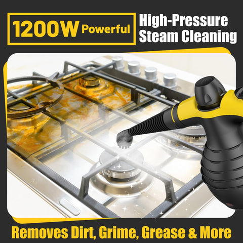 SteamWise 10-piece accessory set expands cleaning options for grout, fabric, and more.