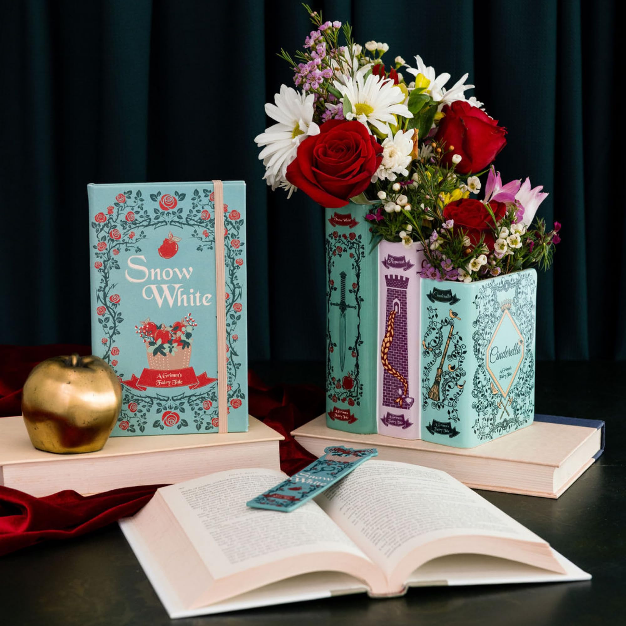 Steel Mill and Co original design vase, stands out as a unique book-inspired centerpiece.