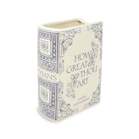 Steel Mill & Co book-shaped vase front view, an elegant book silhouette perfect for shelves