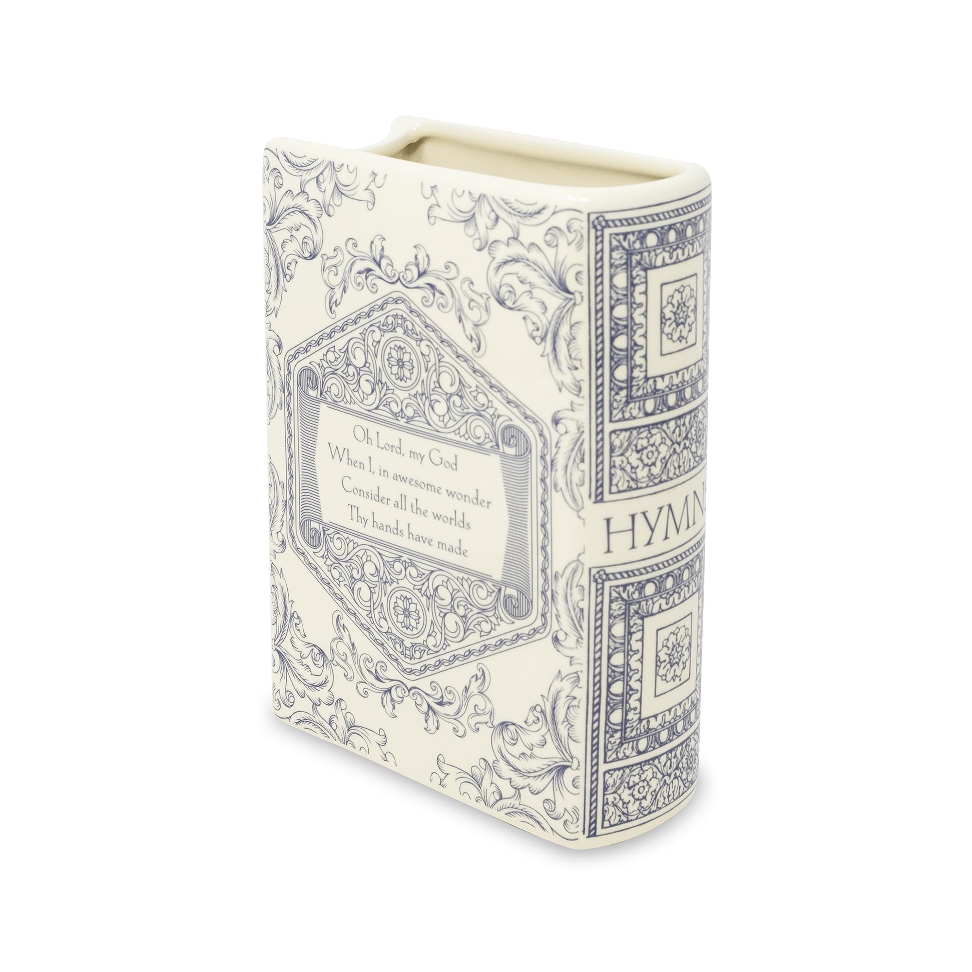 Steel Mill & Co vase ribbed pages detail adds literary charm to decor