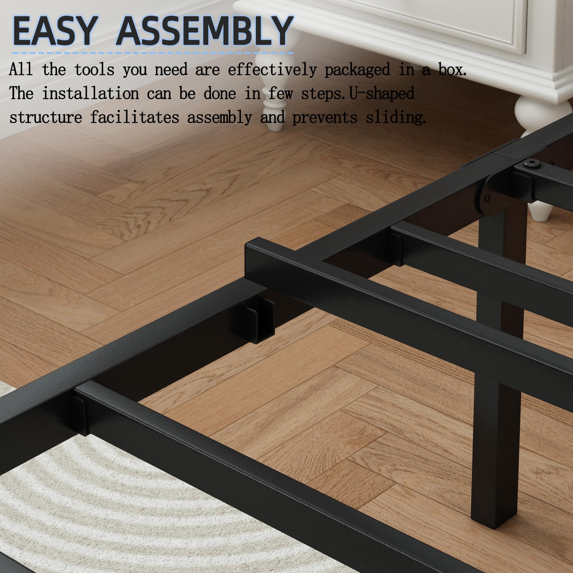 Steel Verve twin bed enables about 12.7 inches of under-bed storage.