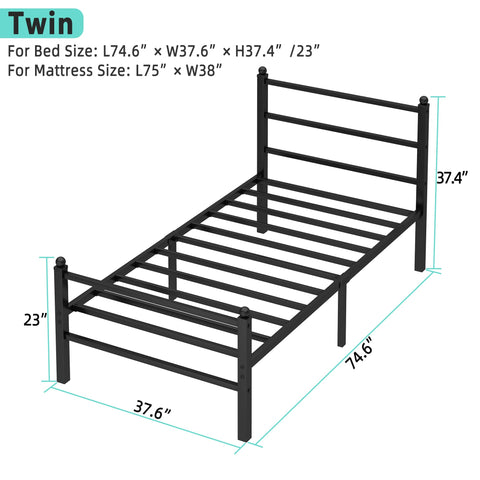 Steel Verve bed frame metal slats section demonstrates strong 14-inch platform support.