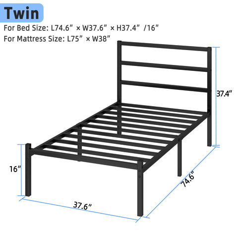 Steel Verve twin bed side rails deliver solid alloy steel stability.