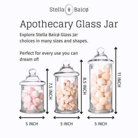 Stella Baicø medium apothecary jar with lid for snacks and bath essentials