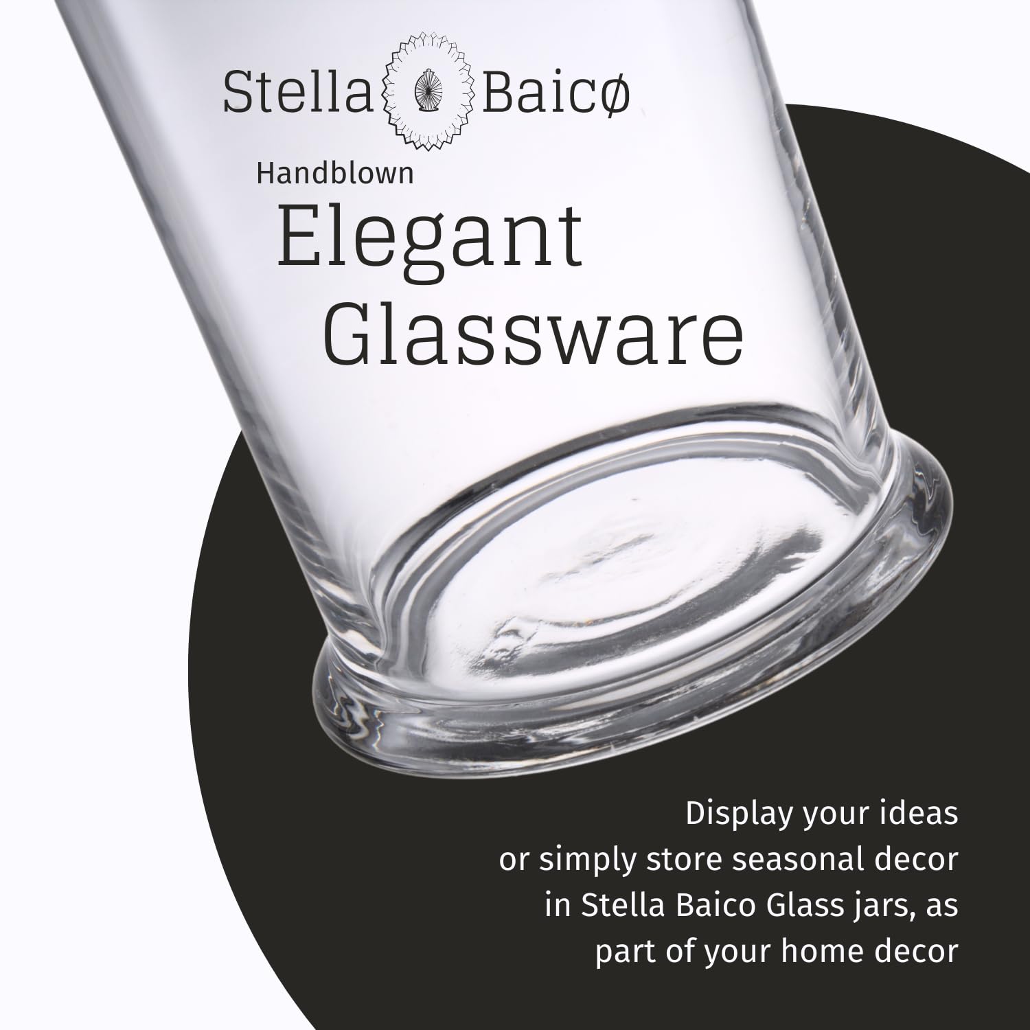 Stella Baicø bathroom storage jar for cotton balls and bath salts