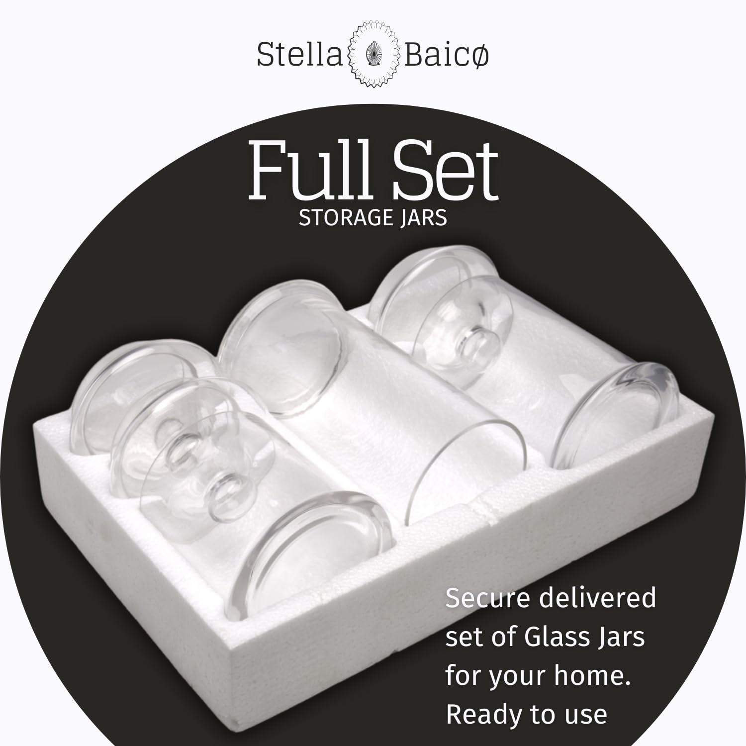 Stella Baicø wedding and party décor jar for elegant favor display