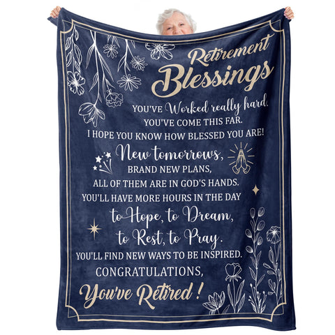 Stelogiift retirement blanket 50x60 offers cozy warmth for at-home relaxation.