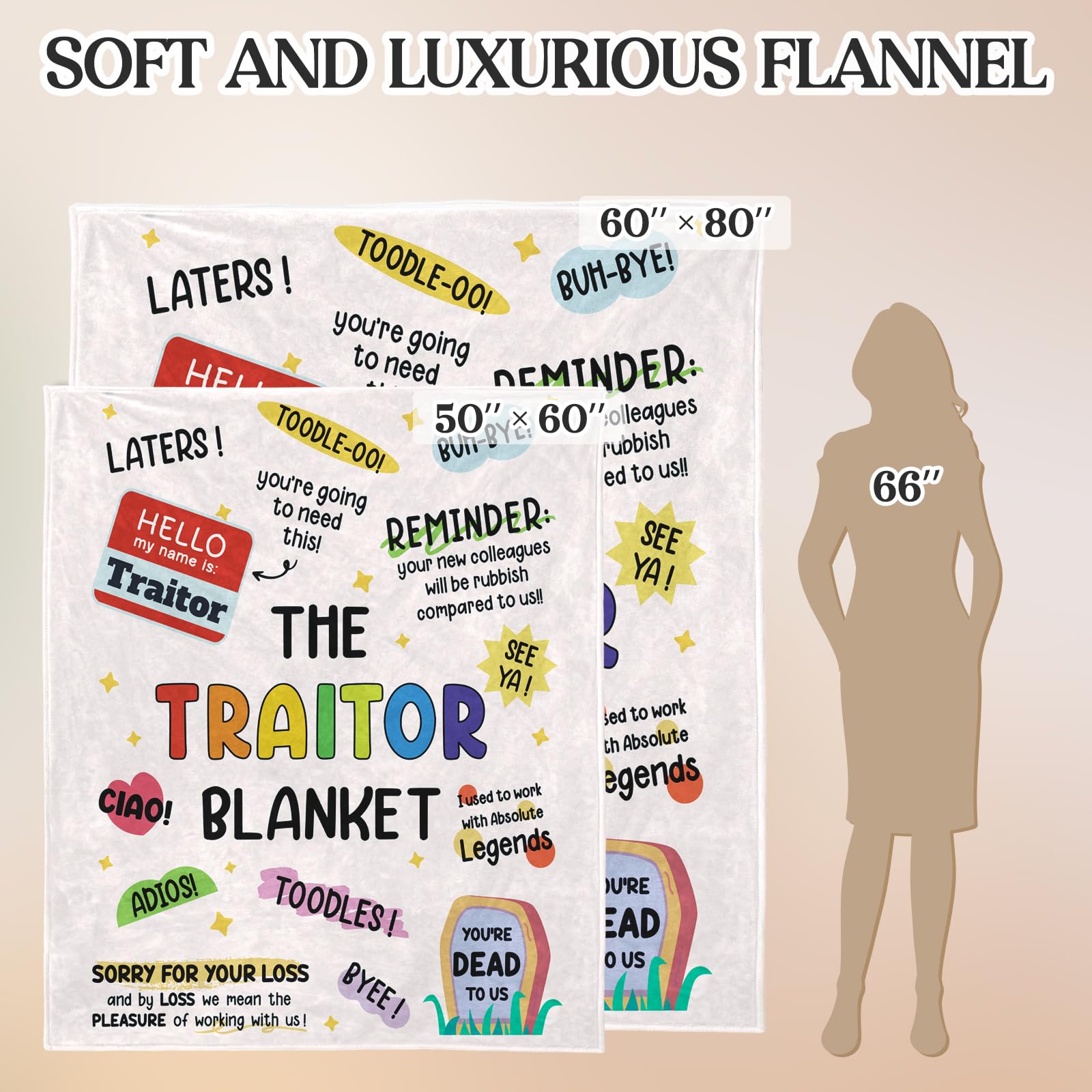 Stelogiift Traitor Blanket is washable for easy care.