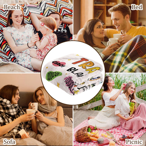 Stelogiift Traitor Blanket features humorous words that spark smiles at work.