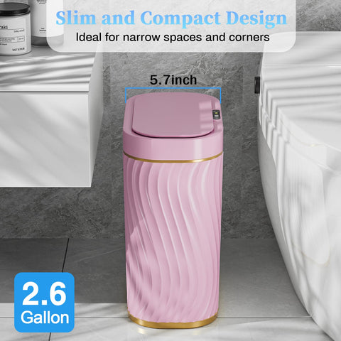 steo spce IPX5 waterproof trash can withstand humidity and splashes in bathrooms.