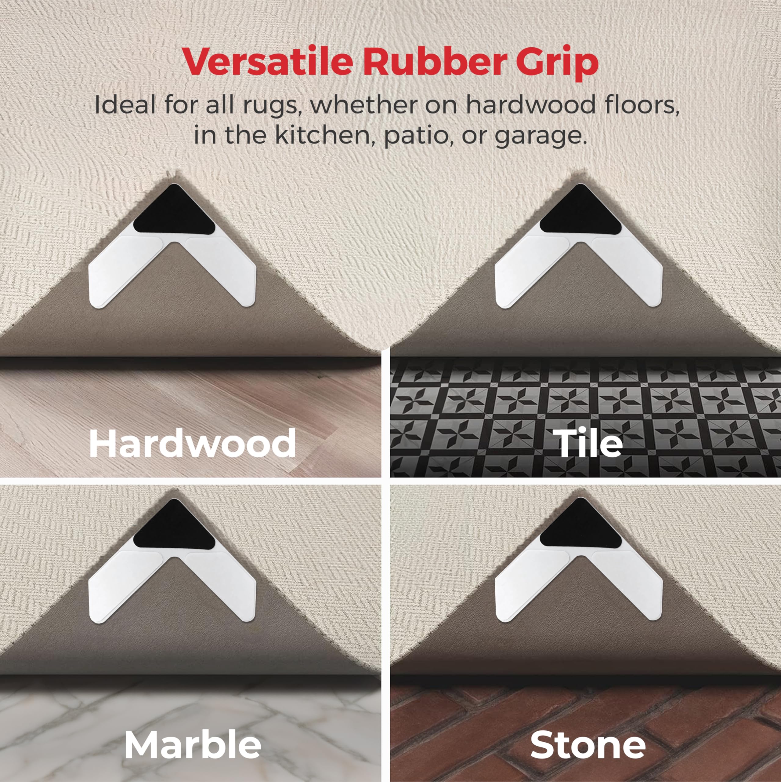 StepNGrip iPrimio rug gripper used outdoors with weatherproof grip