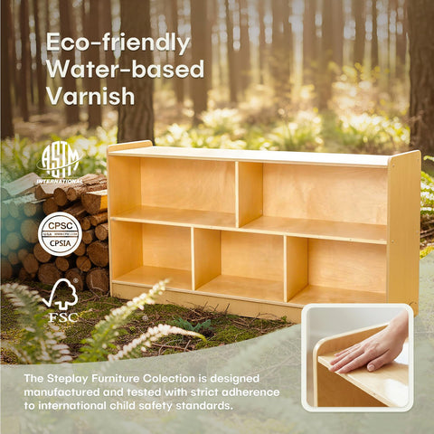 STEPLAY storage fits corners or walls, maximizing small rooms.