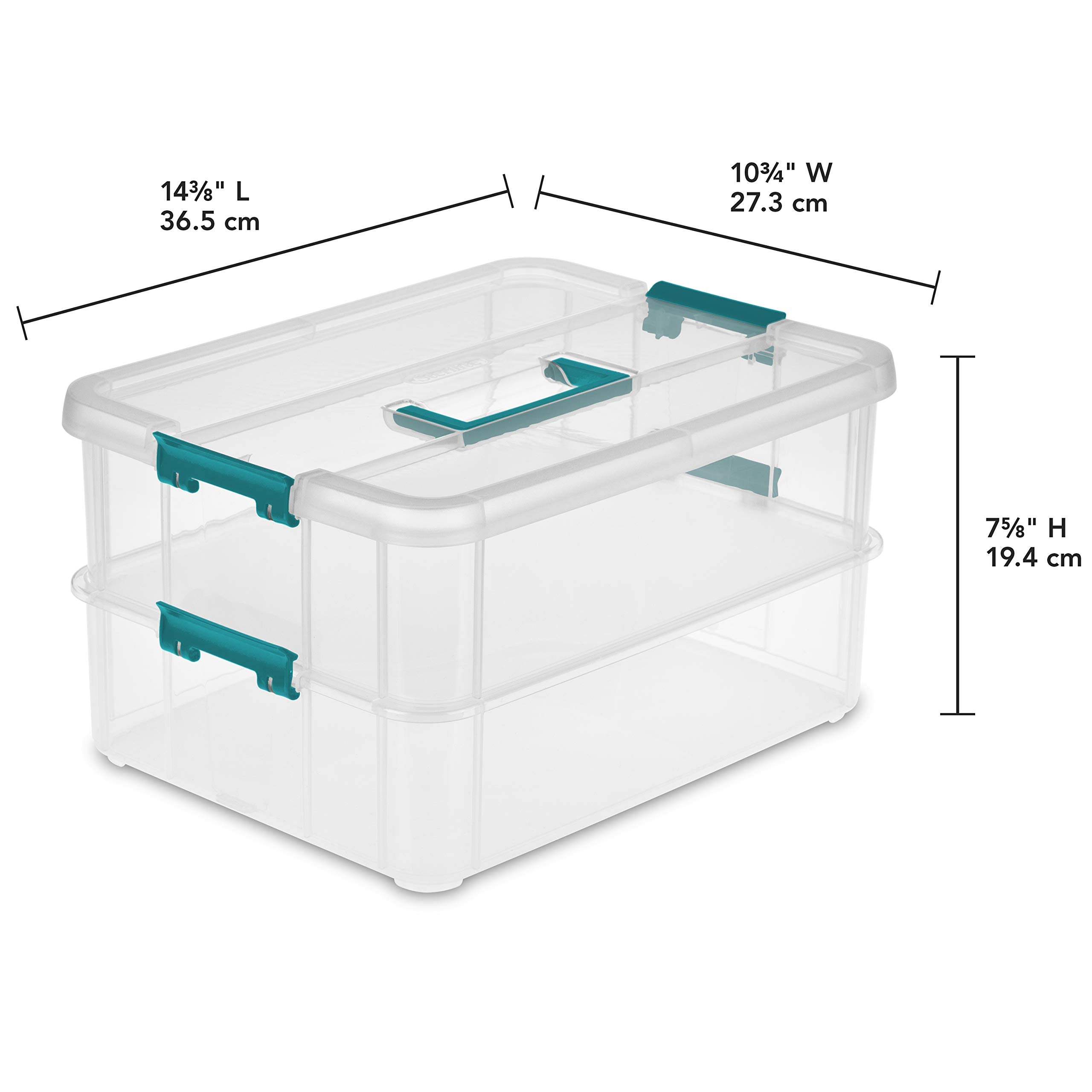 Sterilite 1427CLR blue handle enables easy transport