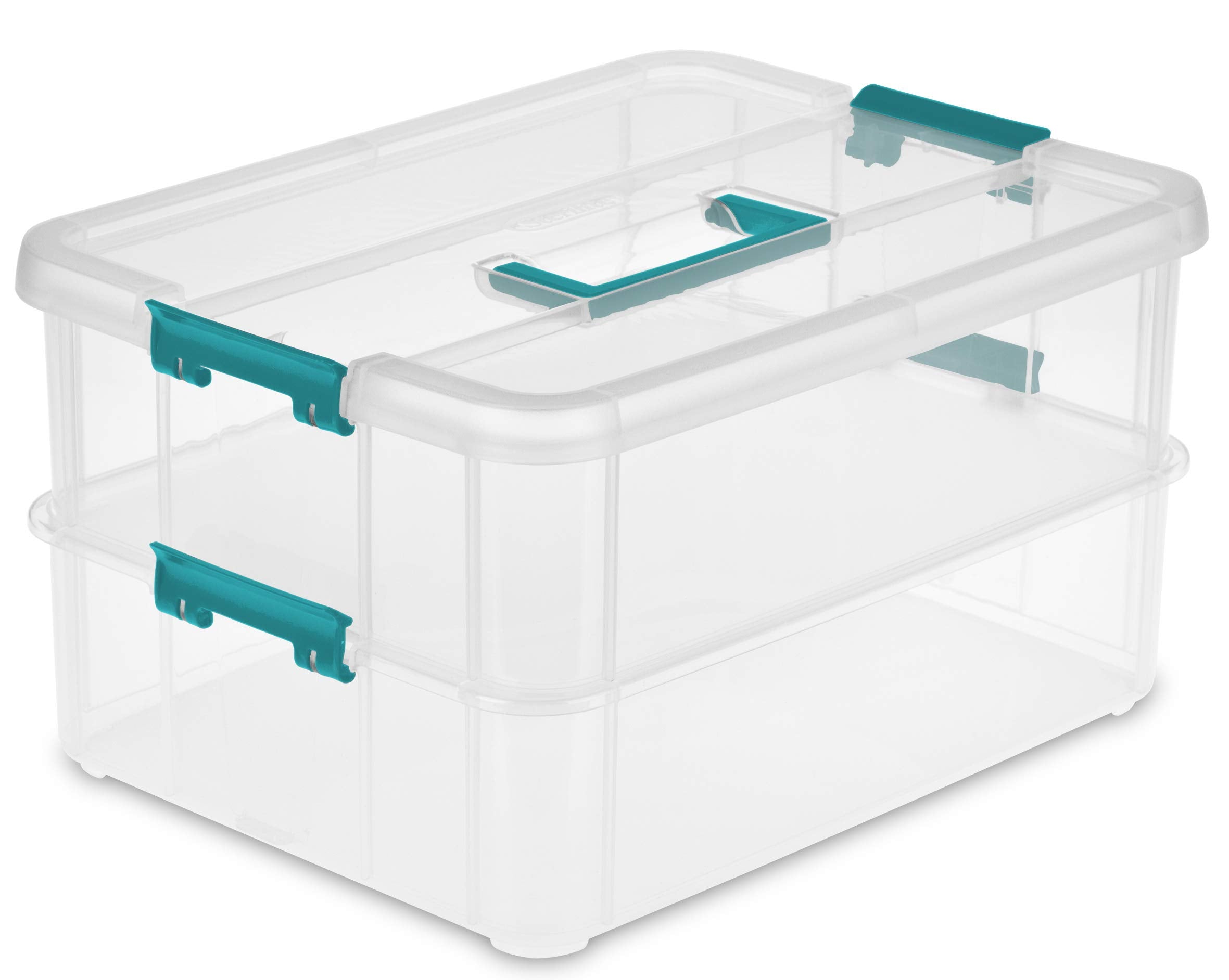 Sterilite 1427CLR lid shown for secure access and visibility