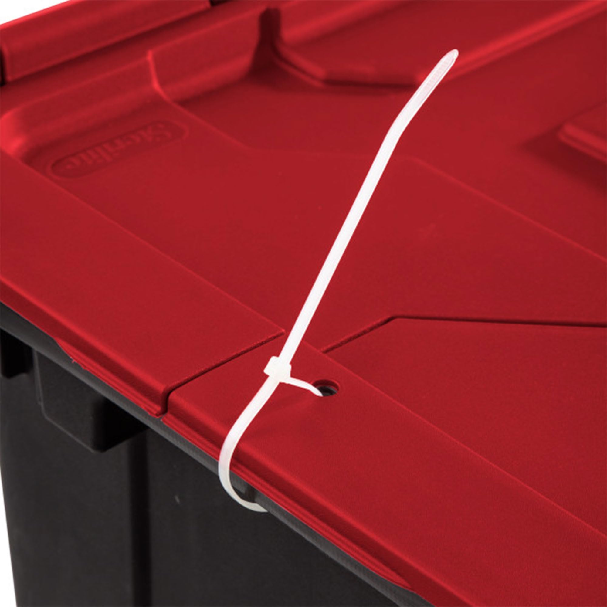 Sterilite storage tote ideal for tools, cords, hardware, and outdoor gear