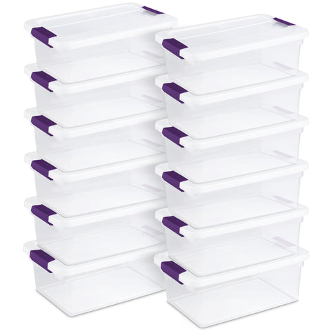Sterilite ClearView latch box shows contents at a glance for quick retrieval
