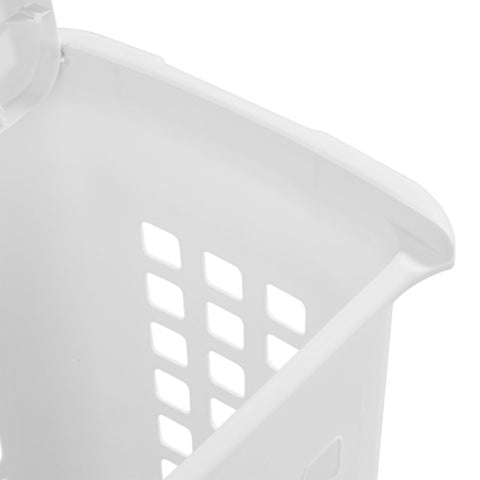 Sterilite LiftTop USA-made laundry hamper in white for durable storage.