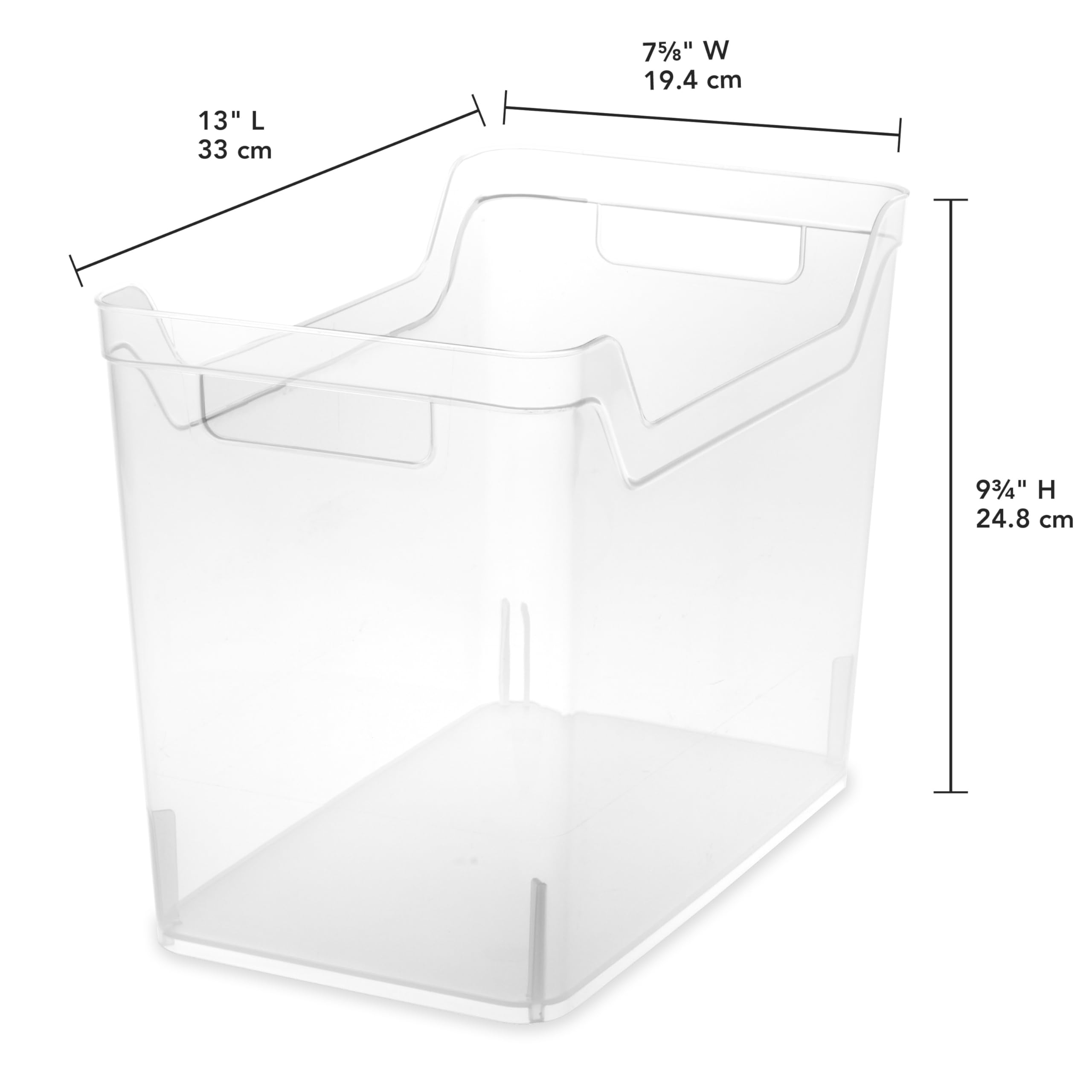 Sterilite medium bin carry handles enable easy transporting from pantry to counter