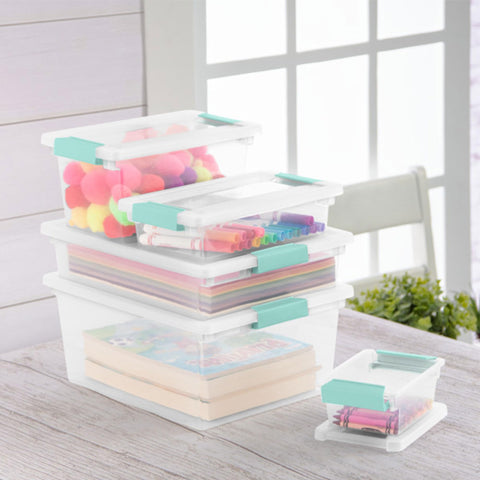 Sterilite modular stackable footprint supports scalable organization.