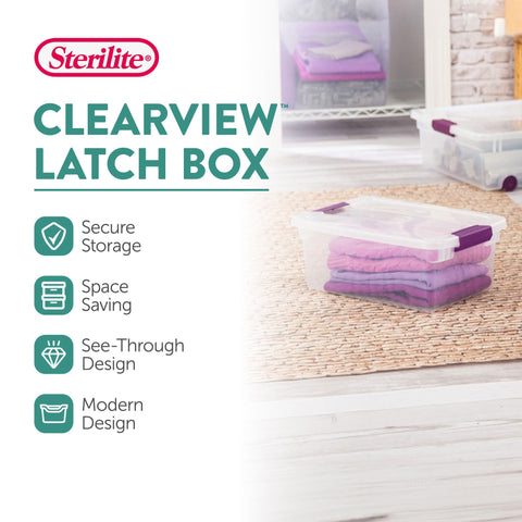 Sterilite stackable storage bin with lids saves vertical space for organized rooms