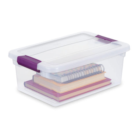 Sterilite wide-front view bin ideal for wardrobe and closet organization