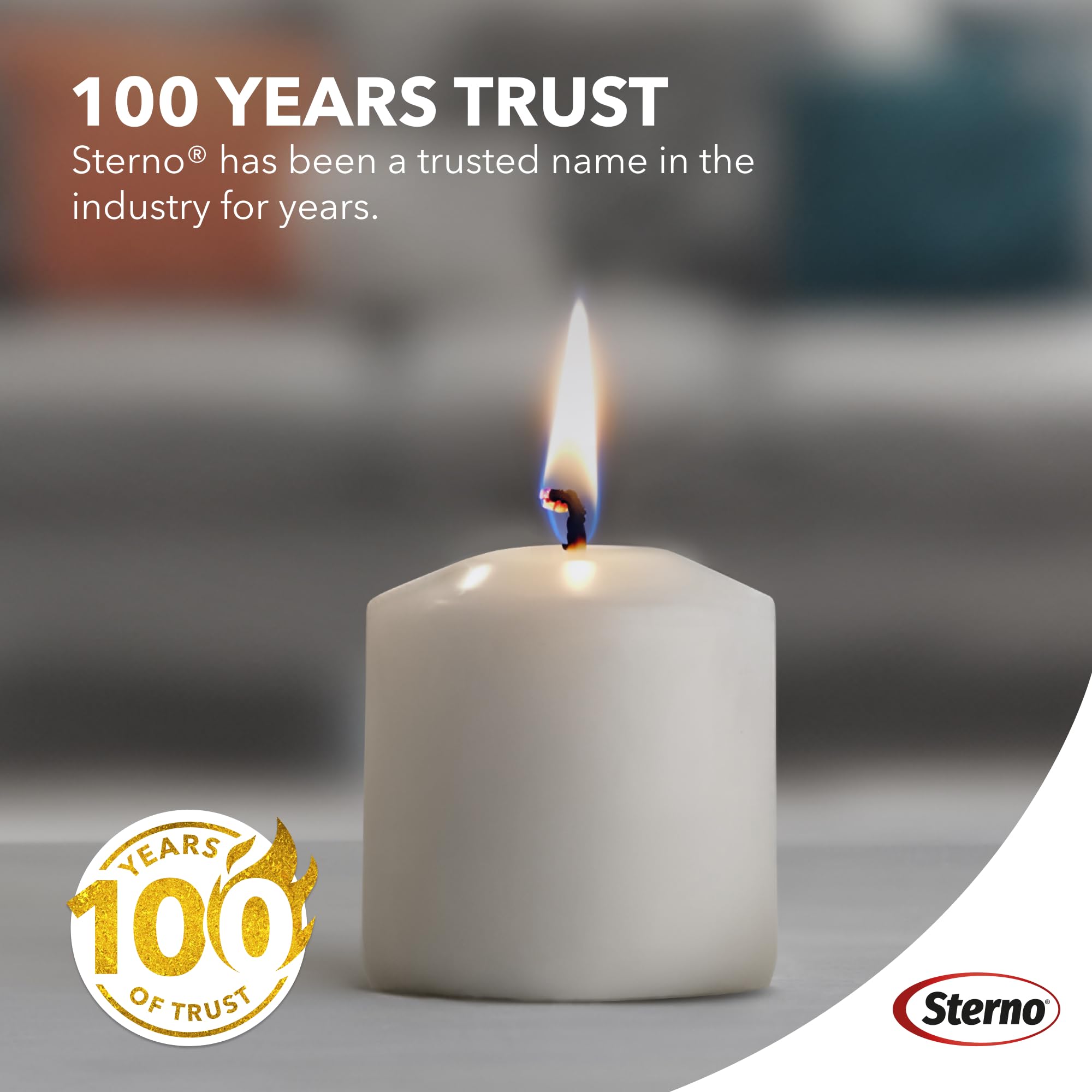 Sterno unscented white votive candles offer clean, odorless illumination.