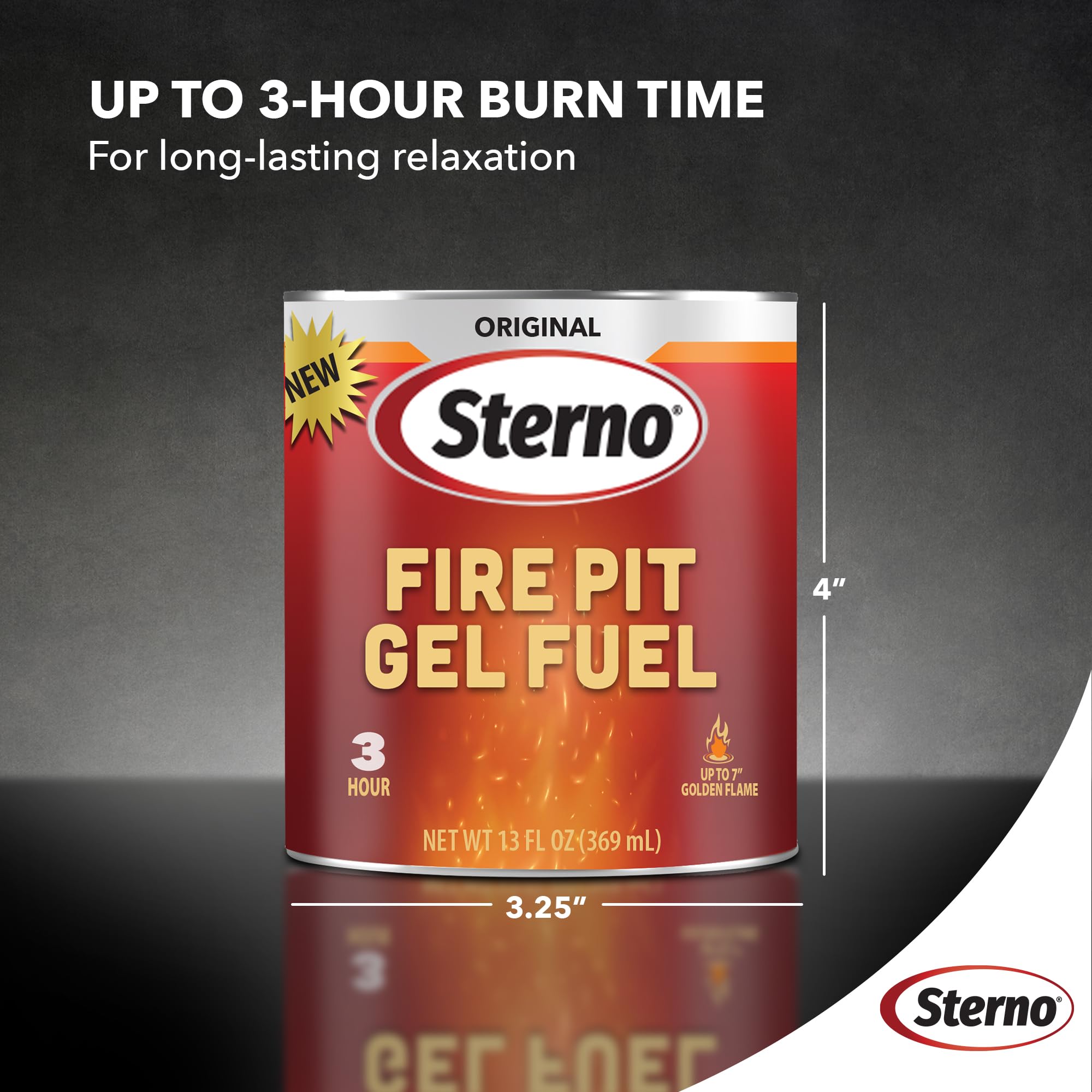 Sterno Fire Pit Gel Fuel crackling sound enhancing cozy gatherings.