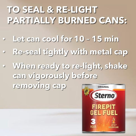 Sterno Fire Pit Gel Fuel creates a welcoming backdrop for holidays and gatherings.