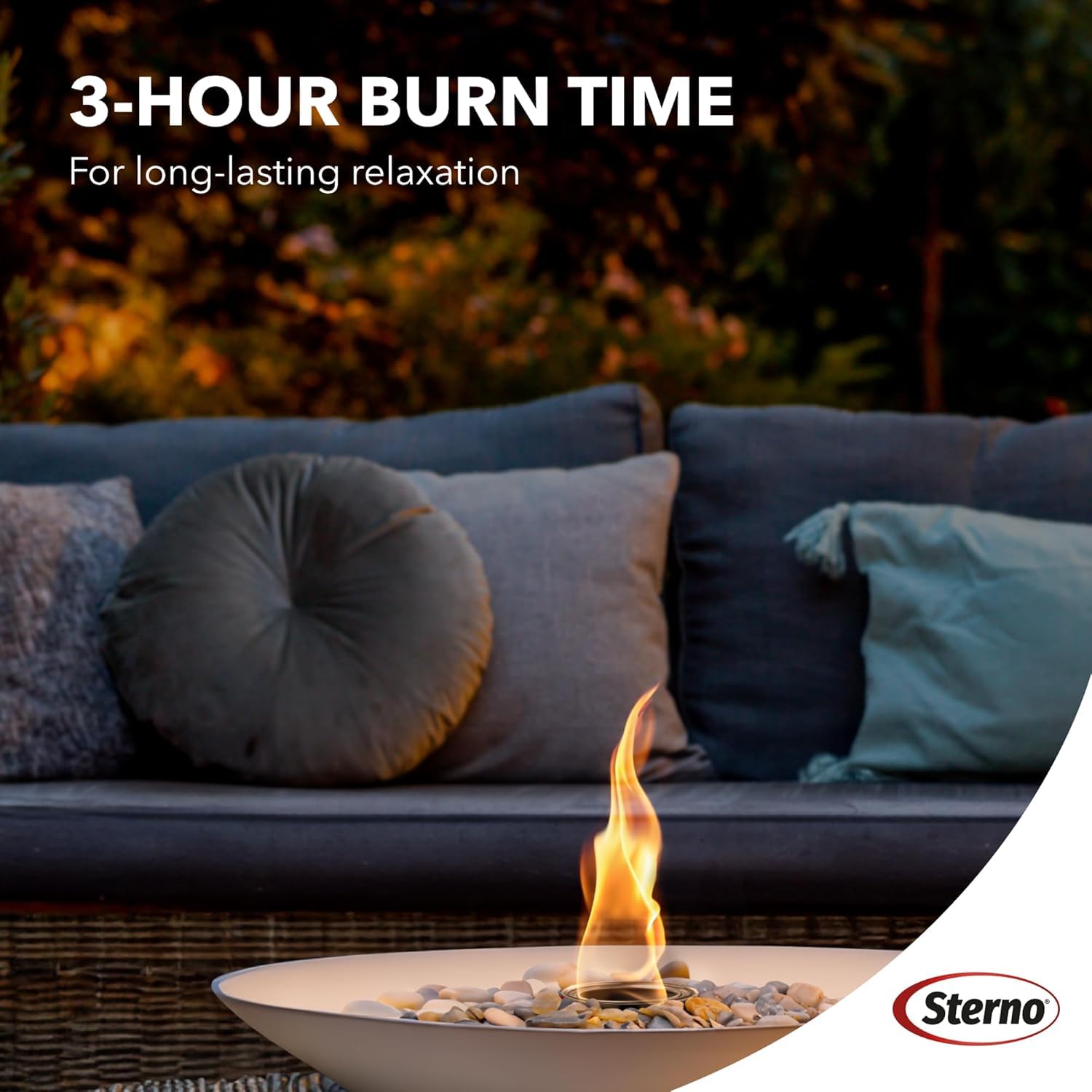 Sterno Fire Pit Gel Fuel elevates entertaining with warm, vibrant glow.
