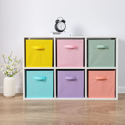 Stero Fabric Storage Bins foldable design ideal for compact closet storage.