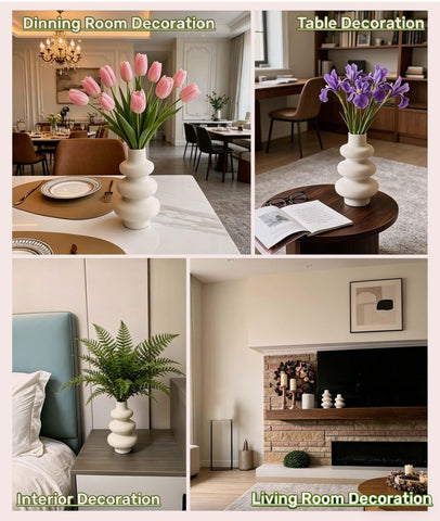 Steviieden ceramic vases glazed interior for water arrangements