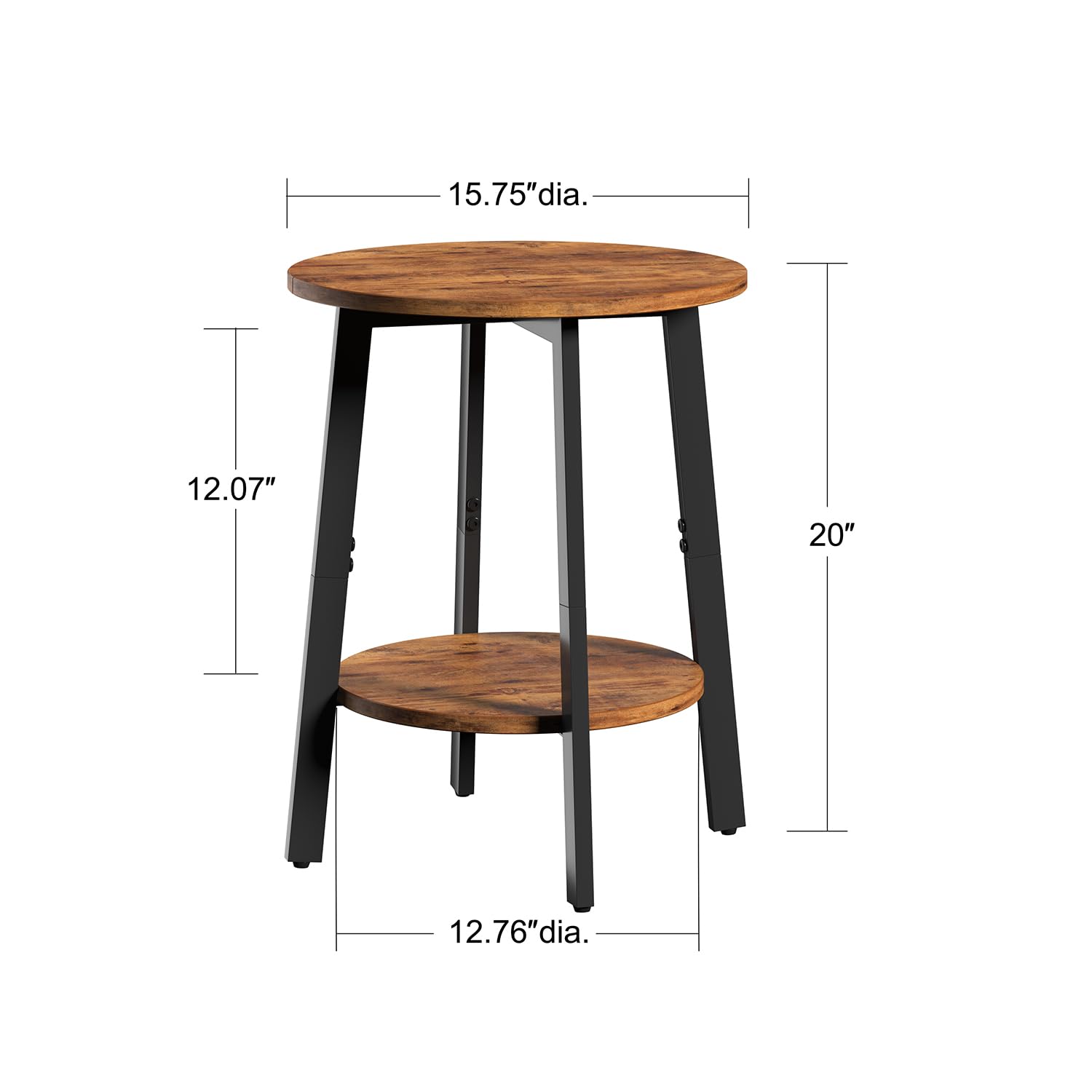 sthmec 2-tier end table used for lamp and books in living room