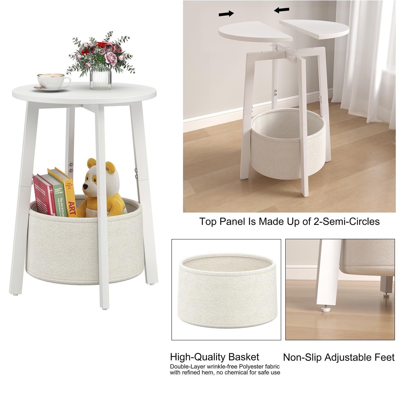 sthmec round end table assembly guide, quick setup in minutes.