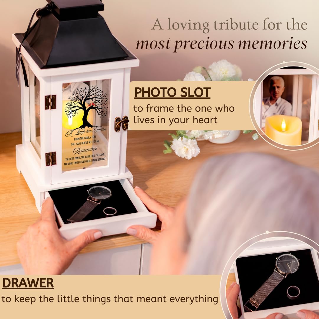 STILLWIND memorial lantern 4x6 photo holder ready to personalize
