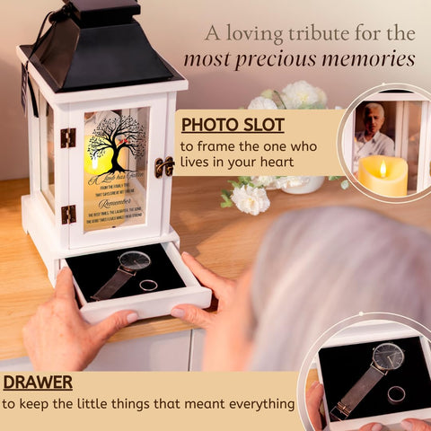 STILLWIND memorial lantern 4x6 photo holder ready to personalize