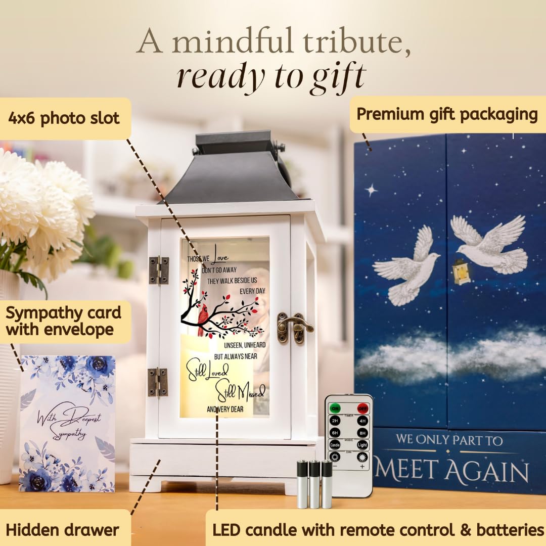Stillwind memorial lantern keepsake drawer for treasured mementos.