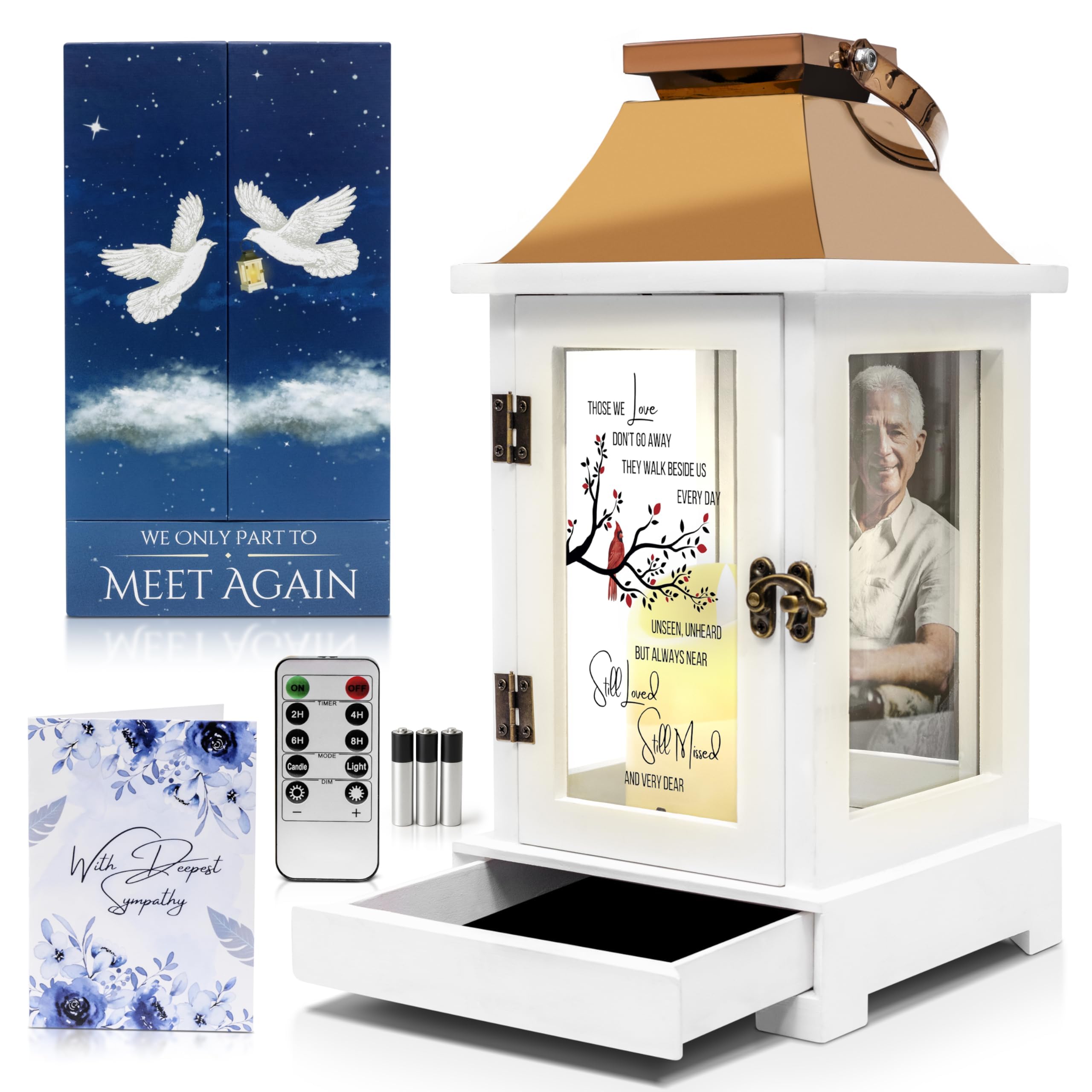 STILLWIND Memorial Lantern with photo frame for cherished memories