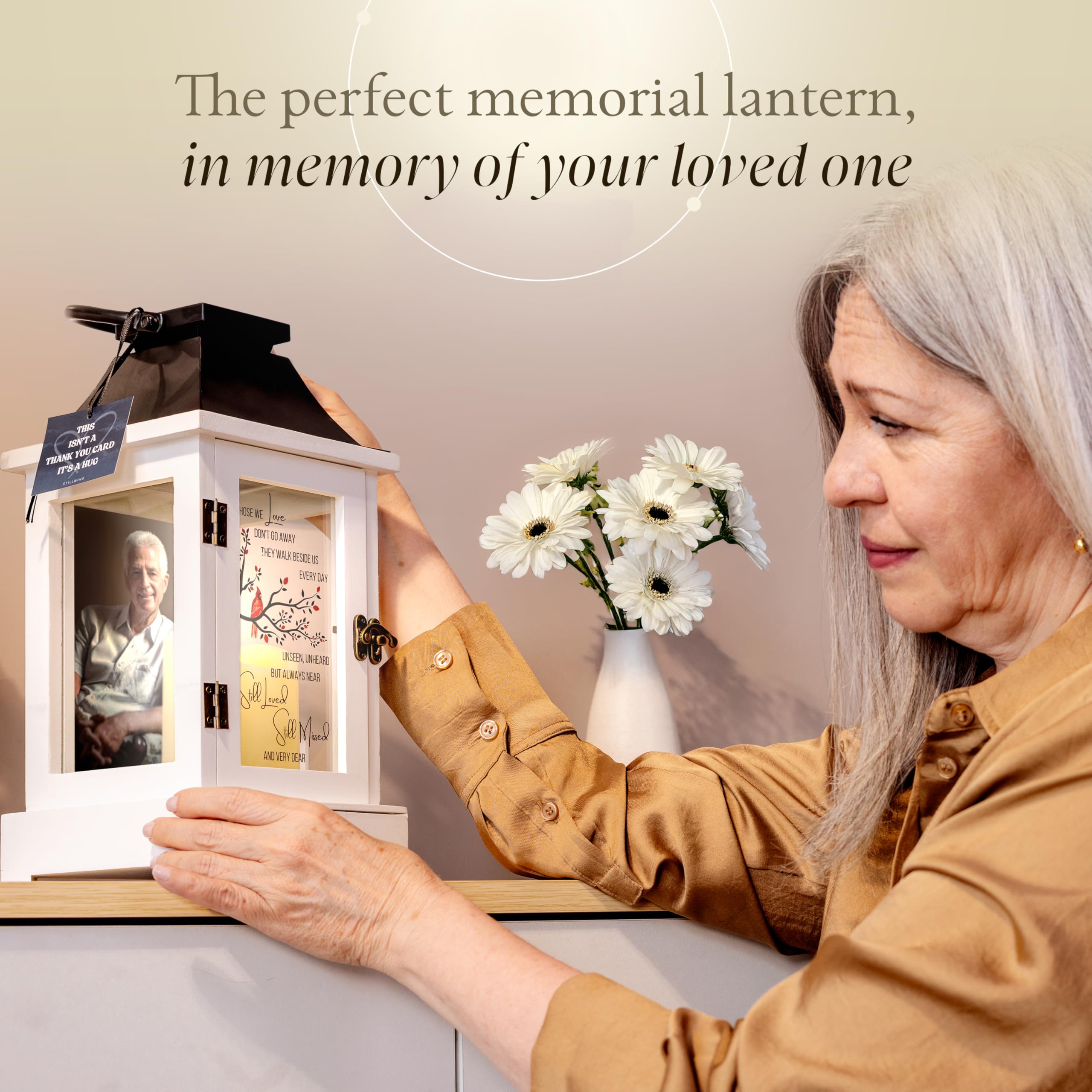 Stillwind soft glow LED candle creates serene ambiance.