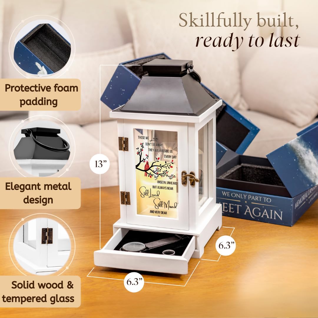 Stillwind velvet-lined drawer stores jewelry and letters.