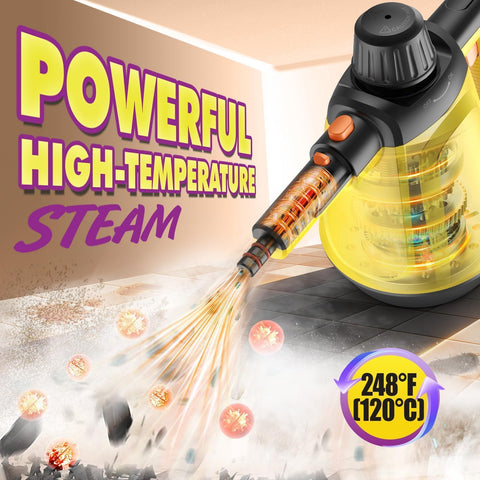 STMWORLD attachment kit demonstrating versatile tools for multi-surface cleaning.