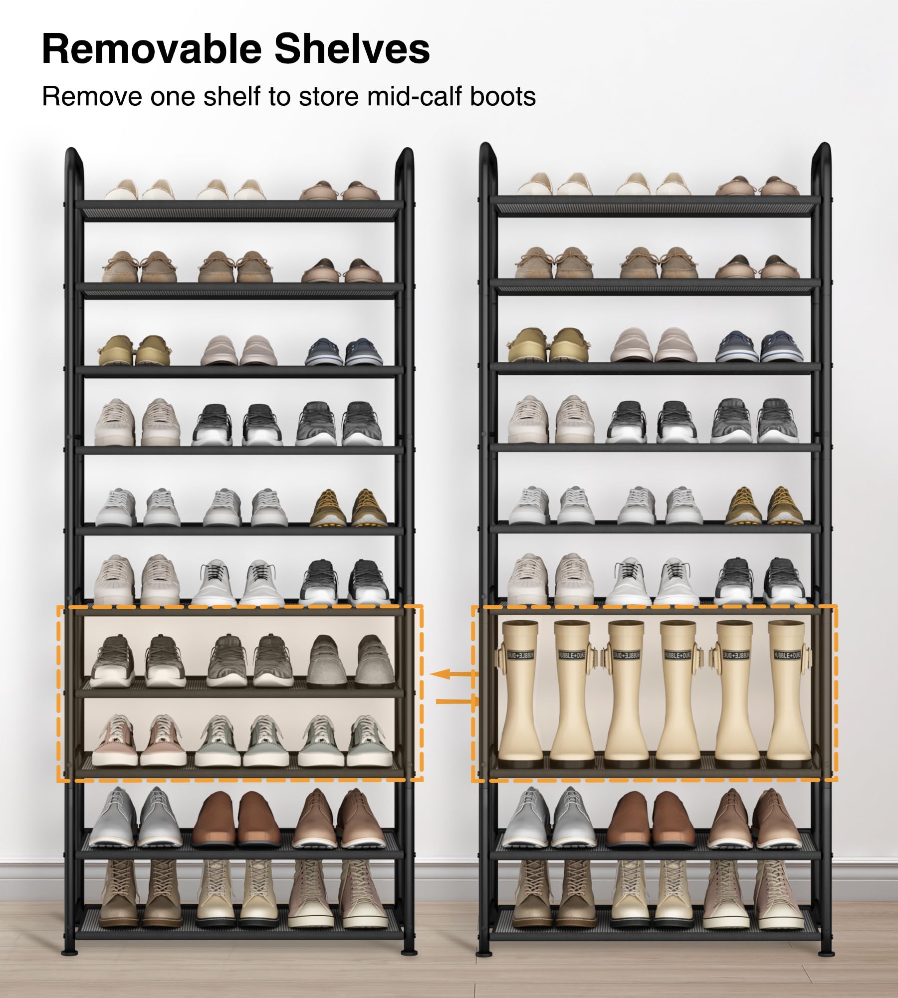STO STO 10-Tier entryway placement keeps shoes tidy in small spaces.