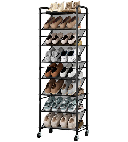 STO STO 8-tier narrow shoe rack front view showing compact design
