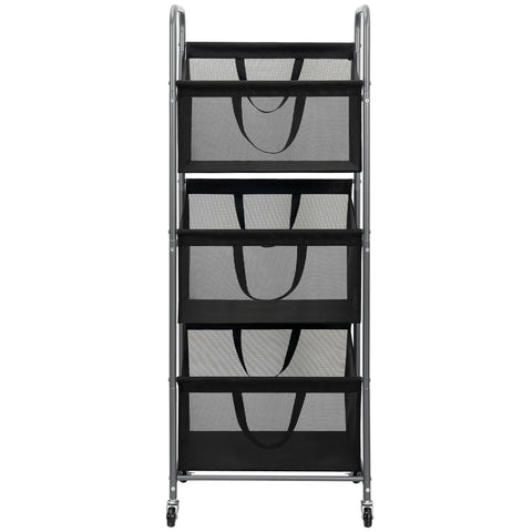 STO STO 3-tier unit shown in apartment closet for space efficiency.