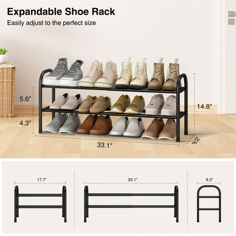 STO STO closet shoe rack with mobility handles for easy repositioning.