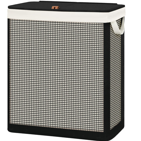 STO STO double laundry hamper with lid keeps clothes hidden and organized