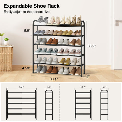 STO STO Expandable Shoe Rack arched handles aid easy movement