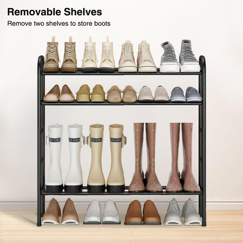 STO STO Expandable Shoe Rack boot space with removable tiers