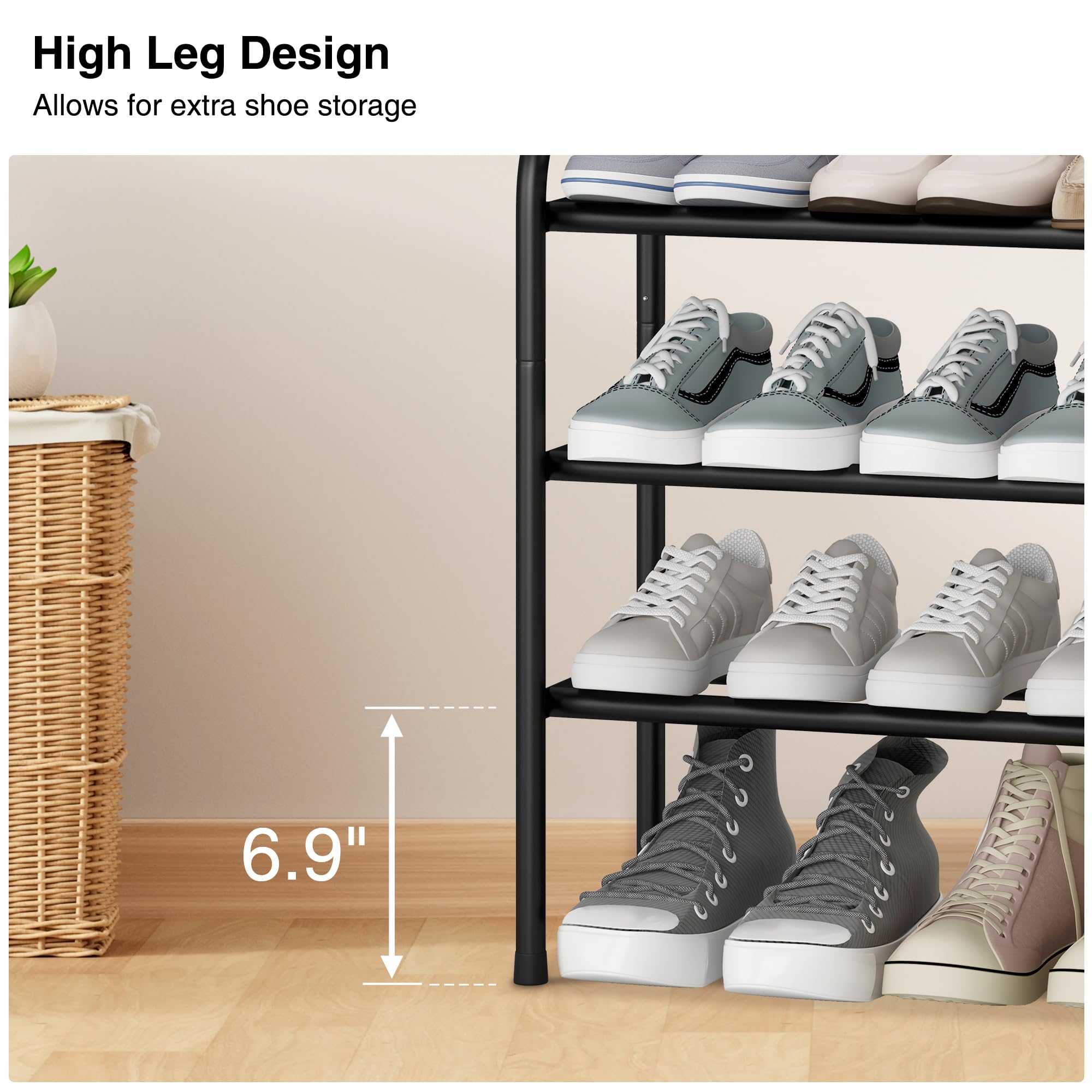 STO STO Expandable Shoe Rack floor pads protect floors during placement